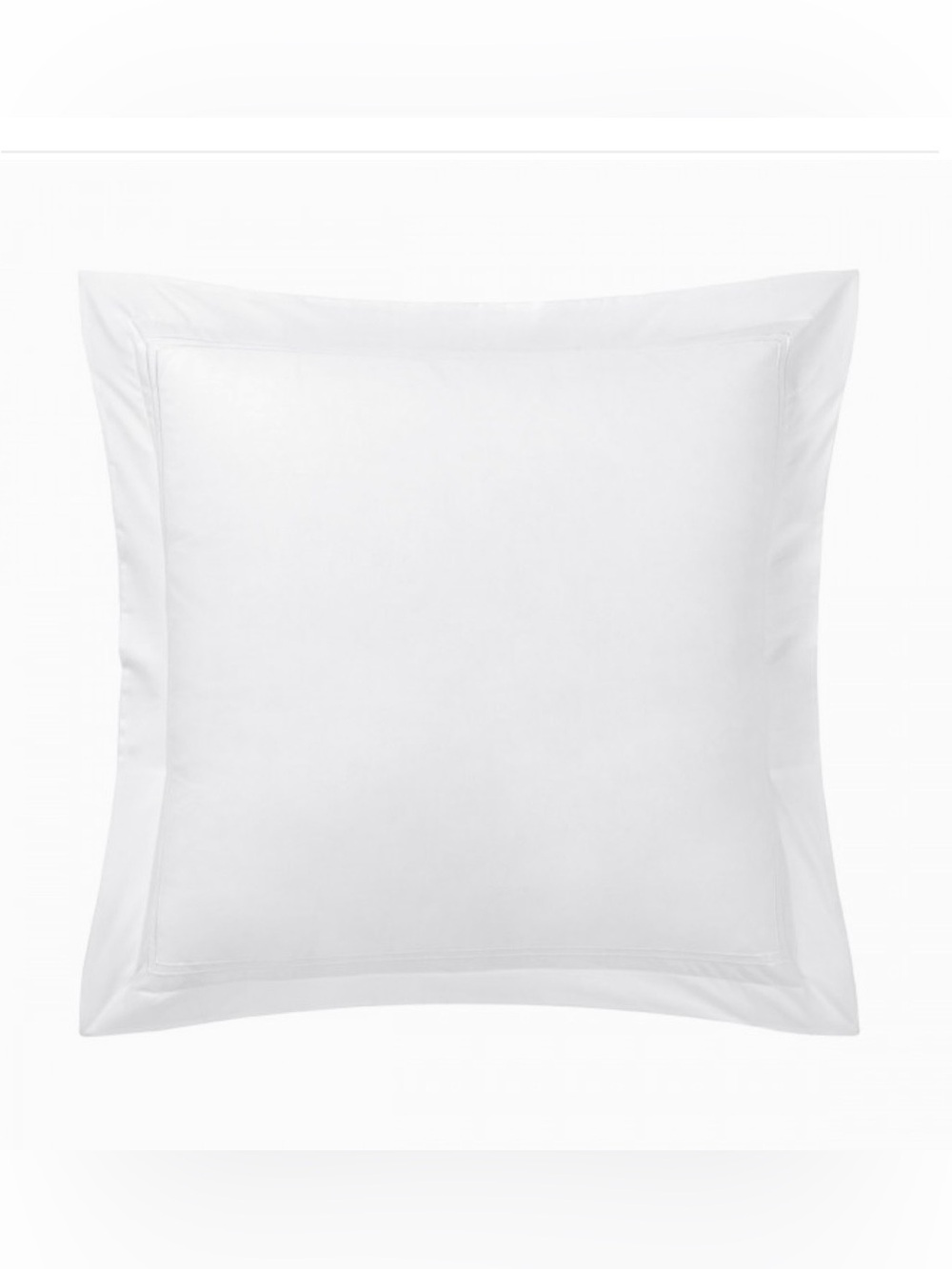 Yves DeLorme White Egyptian Cotton Pillow Cases, Set of 2 Size 26” X 26”, France